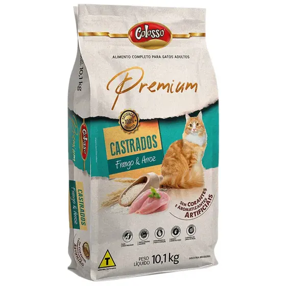 Ração Colosso Premium Gatos Castrados 10,1kg — imagem 2