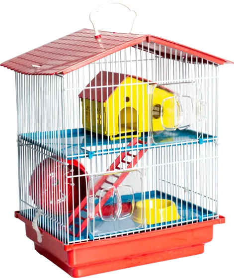 Gaiola Hamster 2 Andares Teto Plástico — imagem 2