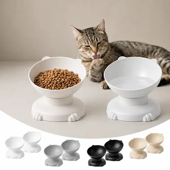 Kit 2 Comedouros Elevados para Gato — imagem 1