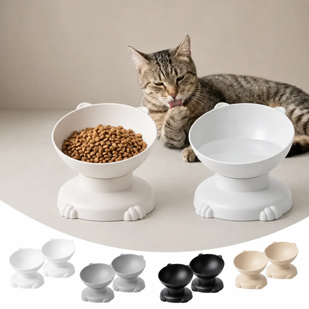 Kit 2 Comedouros Elevados para Gato — imagem 1